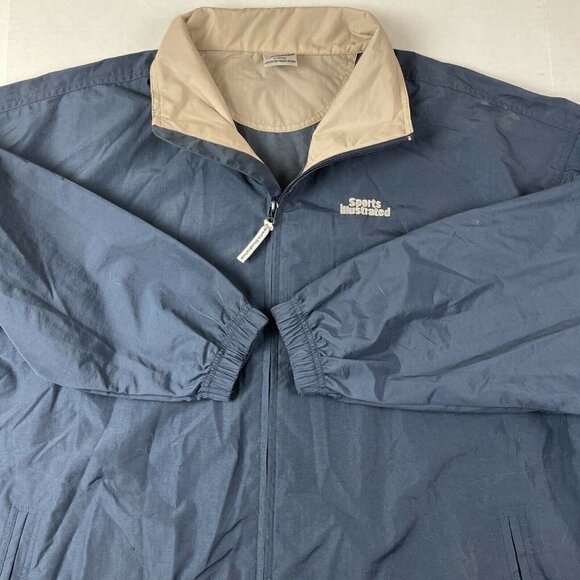 Sports Illustated Full Zip Jacket Men’s XL 100% Nylon Rain Coat Embroidered Logo - Picture 9 of 9